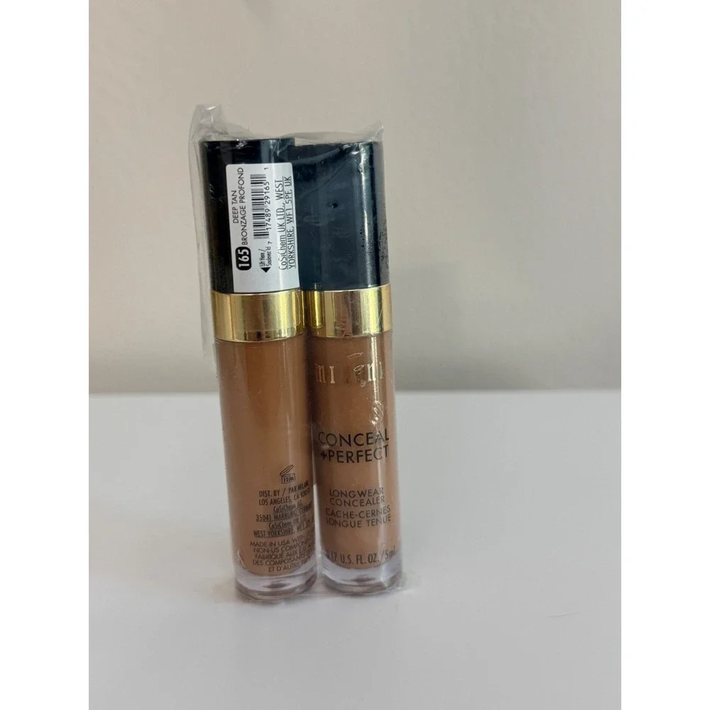 Milani Concealer + Perfect Longwear 165 Deep Tan 2pk 0.17oz NWT